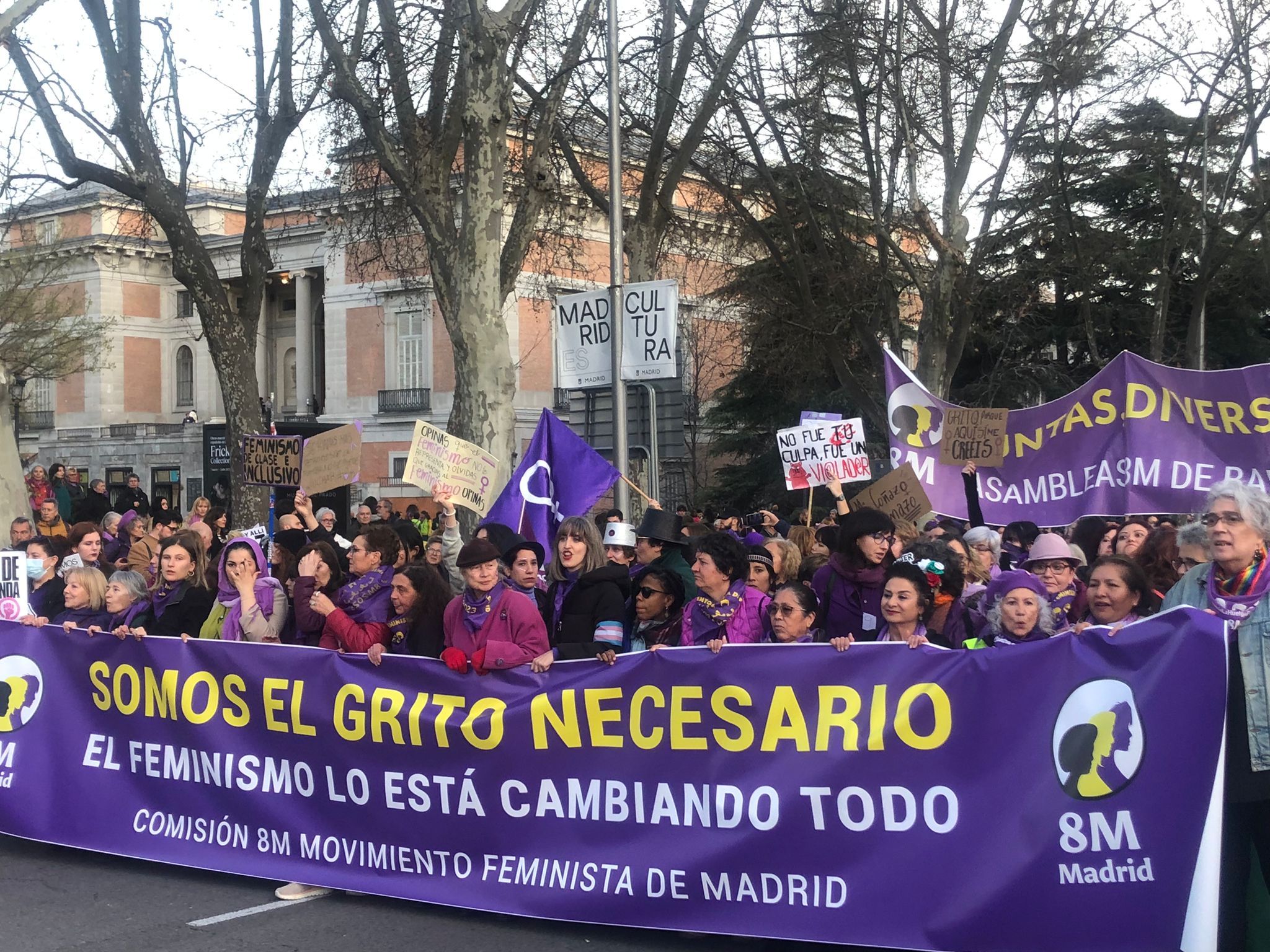 Recorrido y cortes de tráfico de las dos manifestaciones del 8M en Madrid
