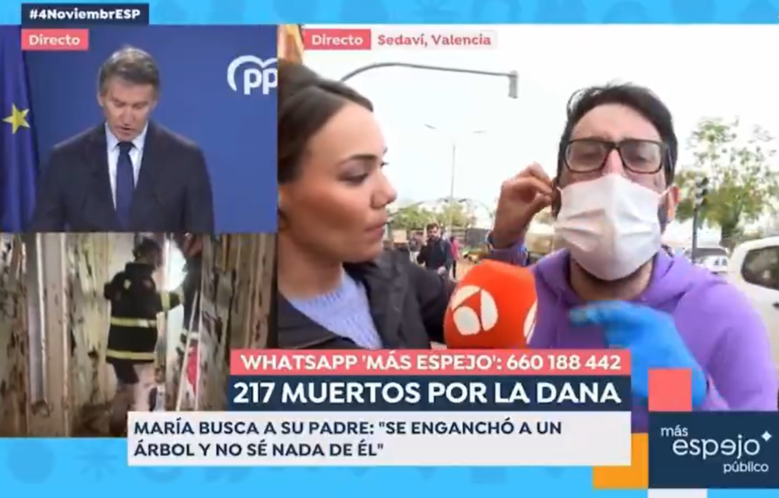 Una reportera de Antena 3 corta a un afectado por la DANA: «Franco ...