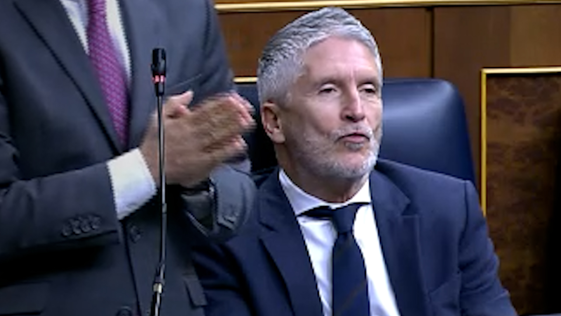 Los comentados gestos de Marlaska en el Congreso al PP