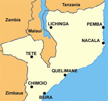 Mapa de ciudades destacadas del norte del país africano. Los yihadistas controlan la franja de territorio entre Pemba y la frontera con Tanzania