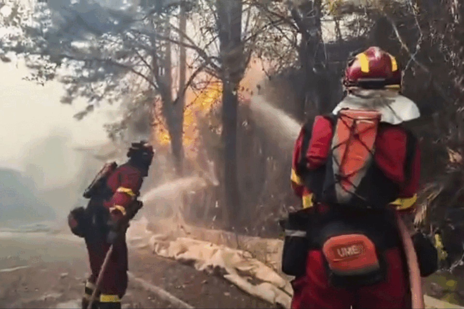 Imágenes del incendio en Madrid
