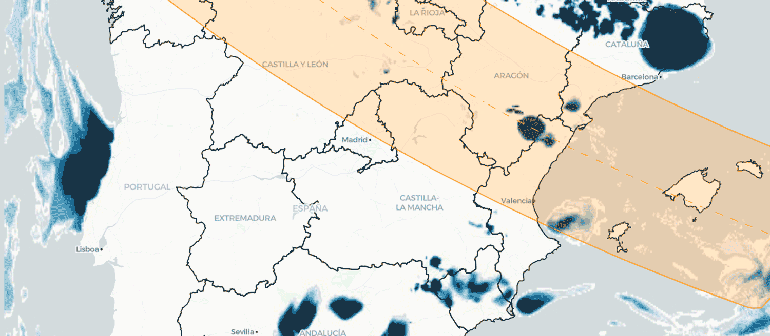 Mapa de las nubes en España el día del eclipse del 12 de agosto de 2026