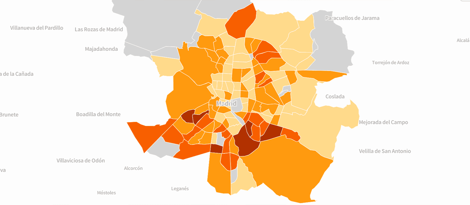 El mapa con los barrios más rentables para invertir en vivienda en Madrid