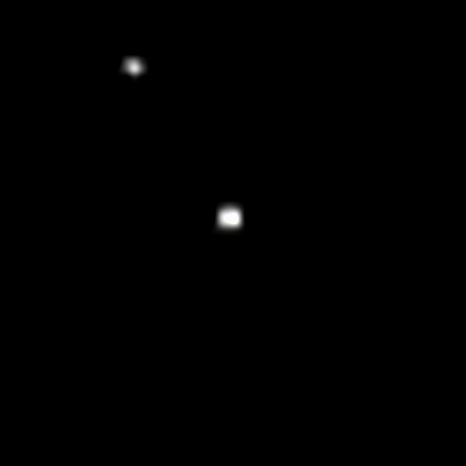GIF animado de la ocultación por Chariklo desde JWST