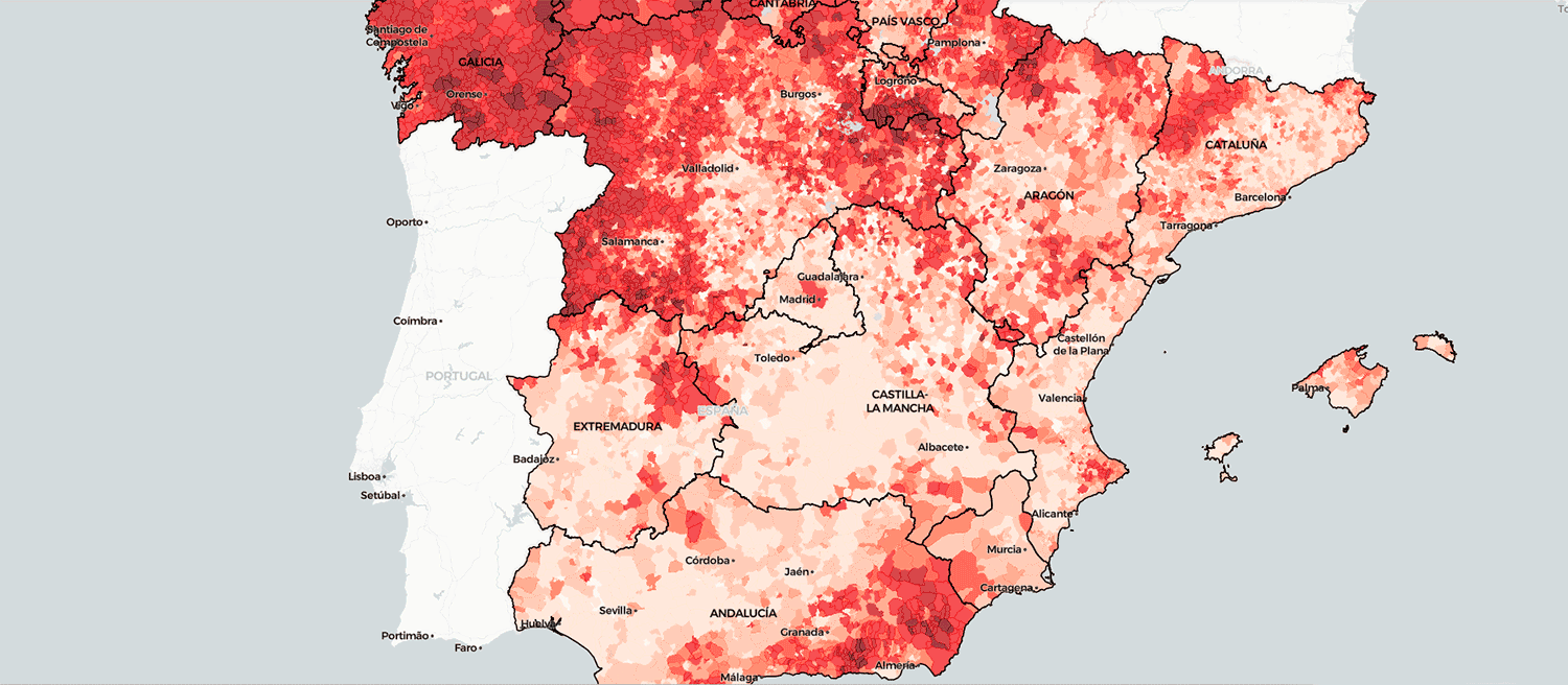 Porcentaje del voto CERA sobre el censo electoral total