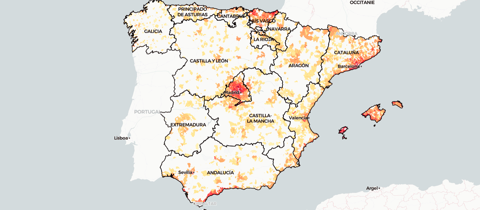 El mapa del precio del alquiler, calle a calle