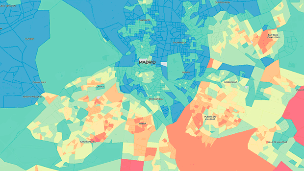Mapa calle a calle, estos son los barrios más ricos y más pobres de cada municipio España